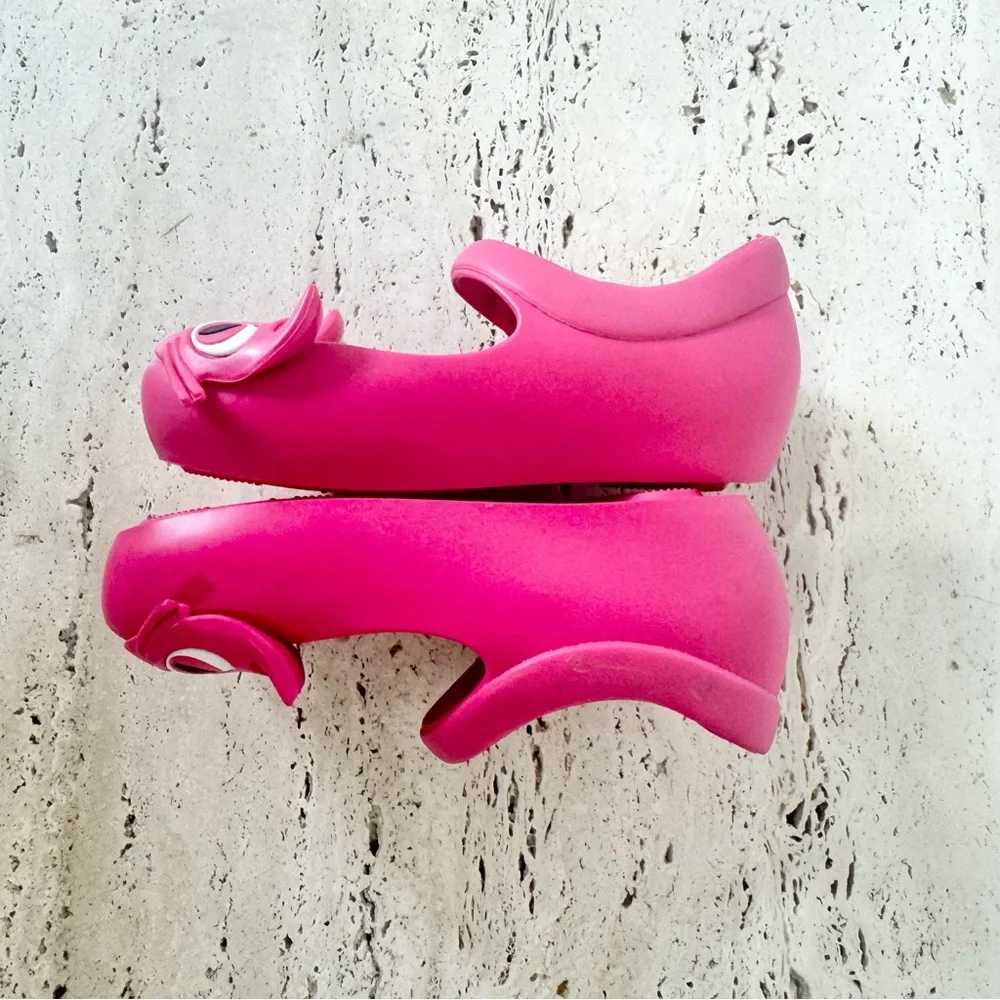 Mini Melissa Ultragirl II Matte Hot Pink Sandals KITTY CAT USA SZ 7